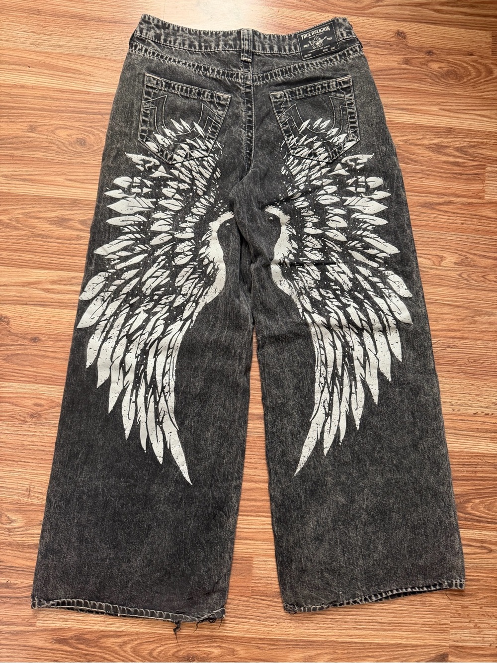True Religion Jessie Super Baggy Jeans with Wing Print